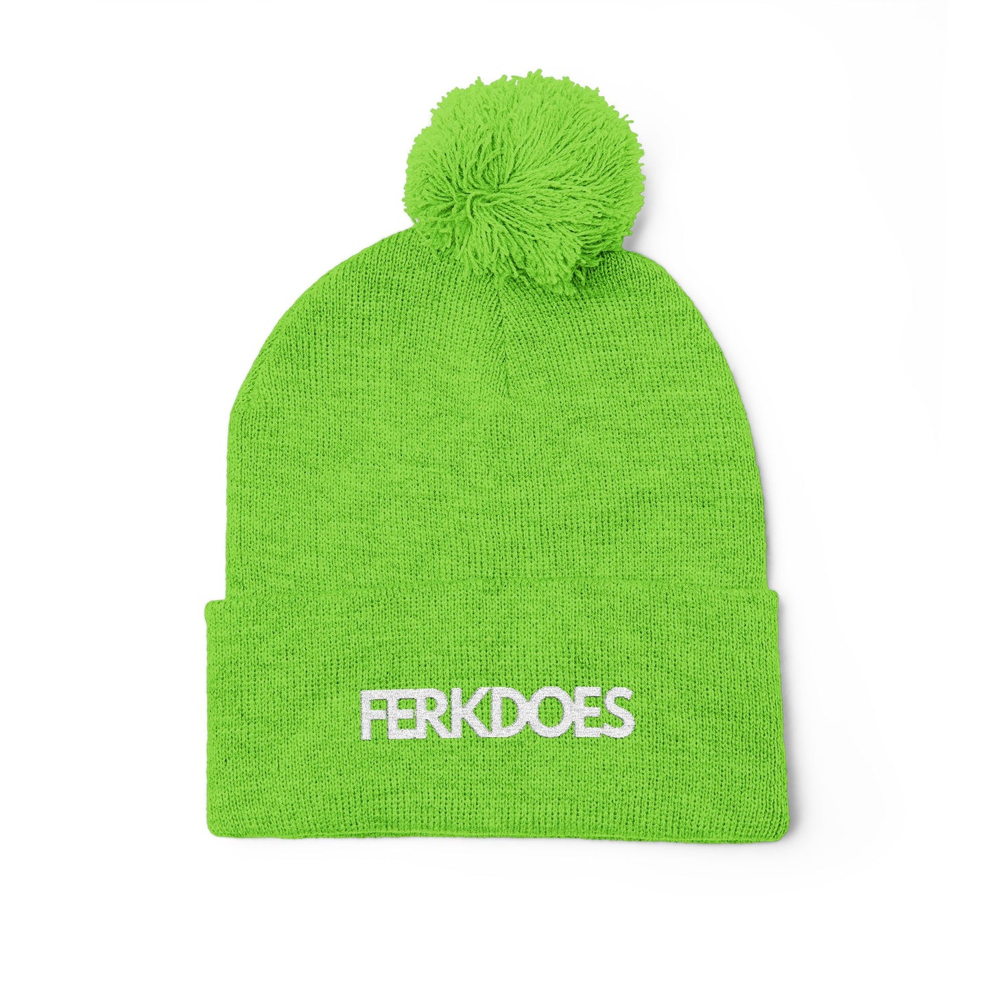 Pom-Pom Knit Cap (Embroidery)