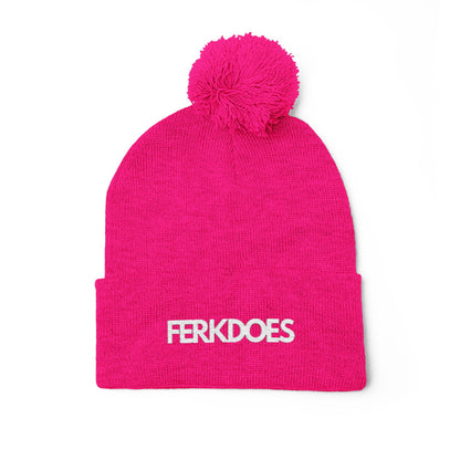 Pom-Pom Knit Cap (Embroidery)